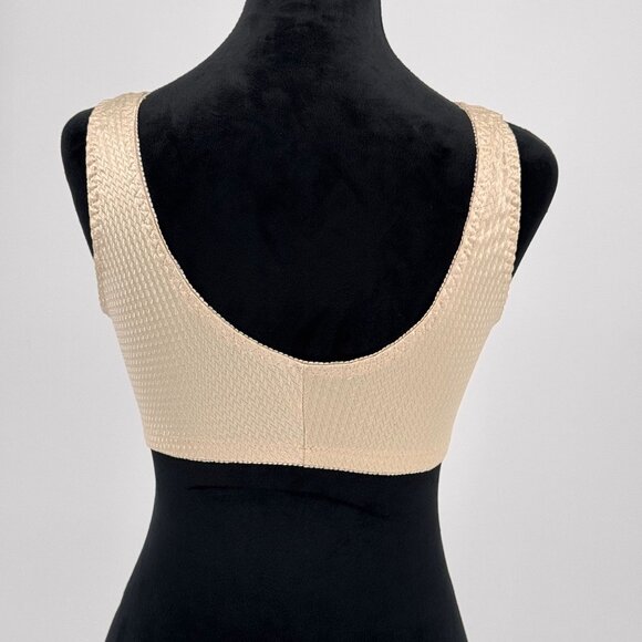 Vintage Bras Lingerie Womens 36 Front Hook Closure Stretch Fabric Nylon Set of 3 - Picture 4 of 8